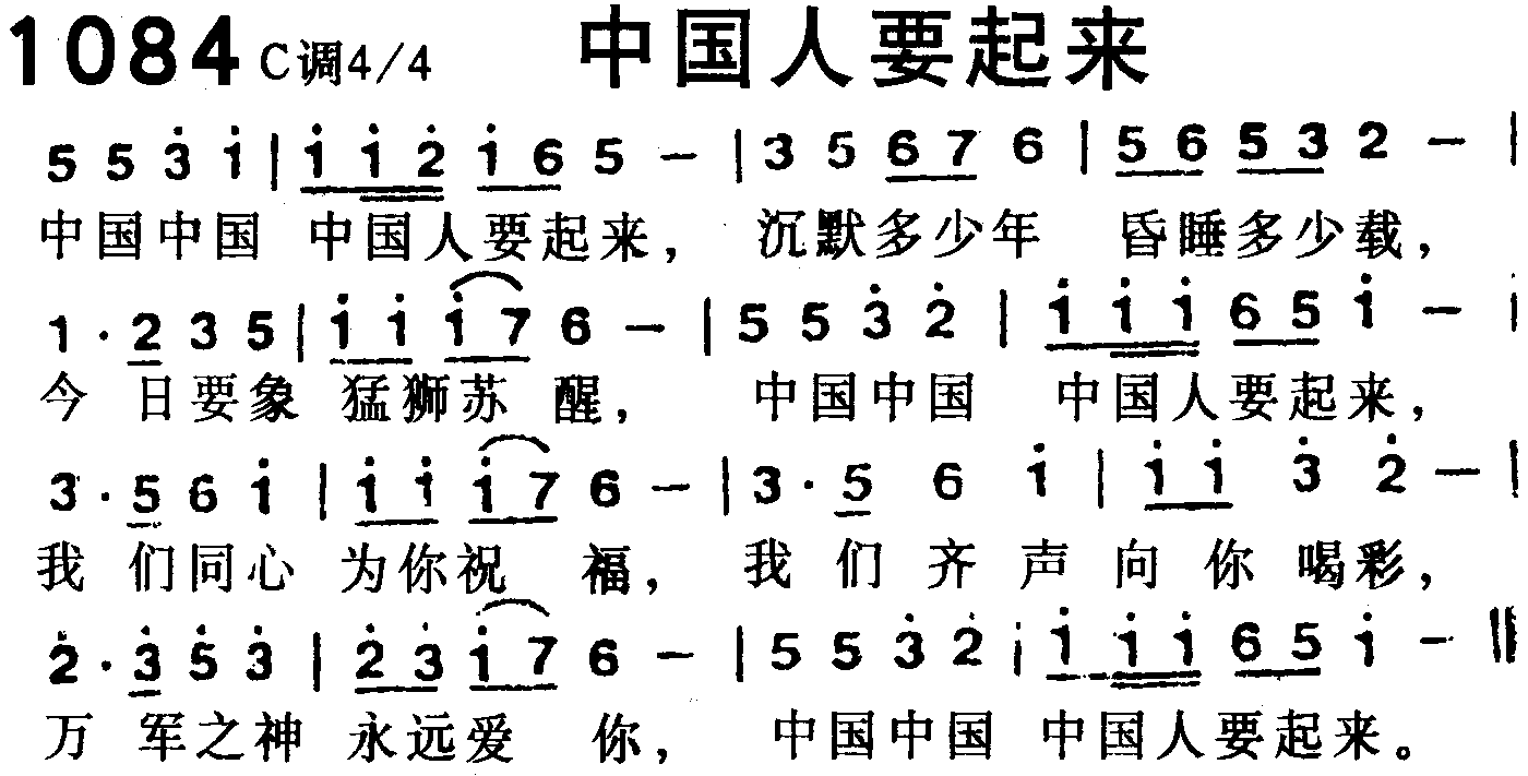 《第1084首 -中国人要起来  》