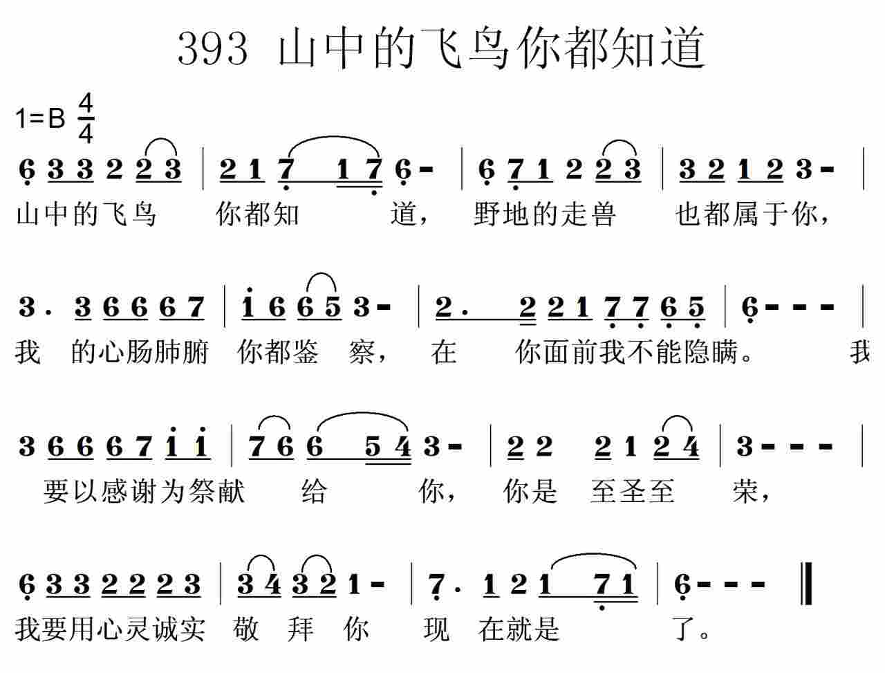 《第393首 -山中的飞鸟你都知道  》