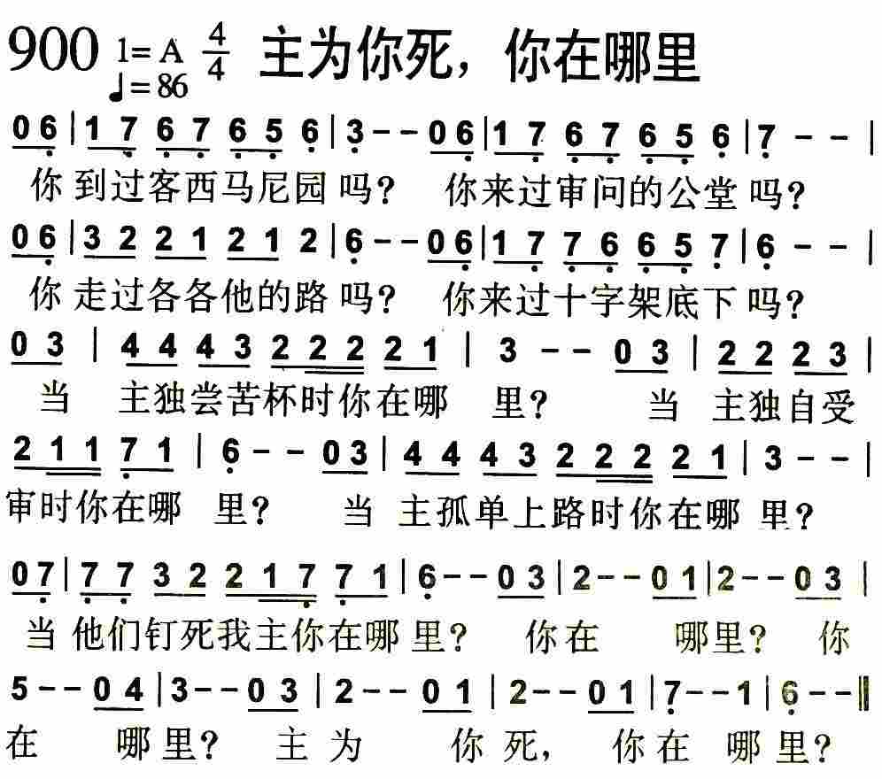 《主为你死，你在哪里》