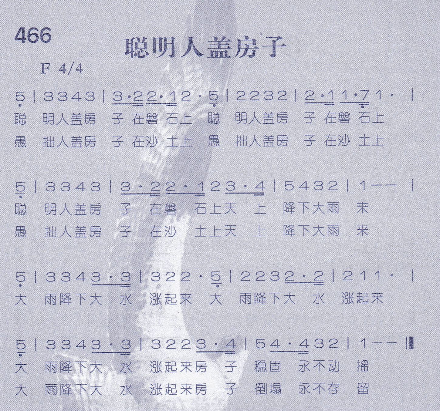 《第466首 -聪明人盖房子  》