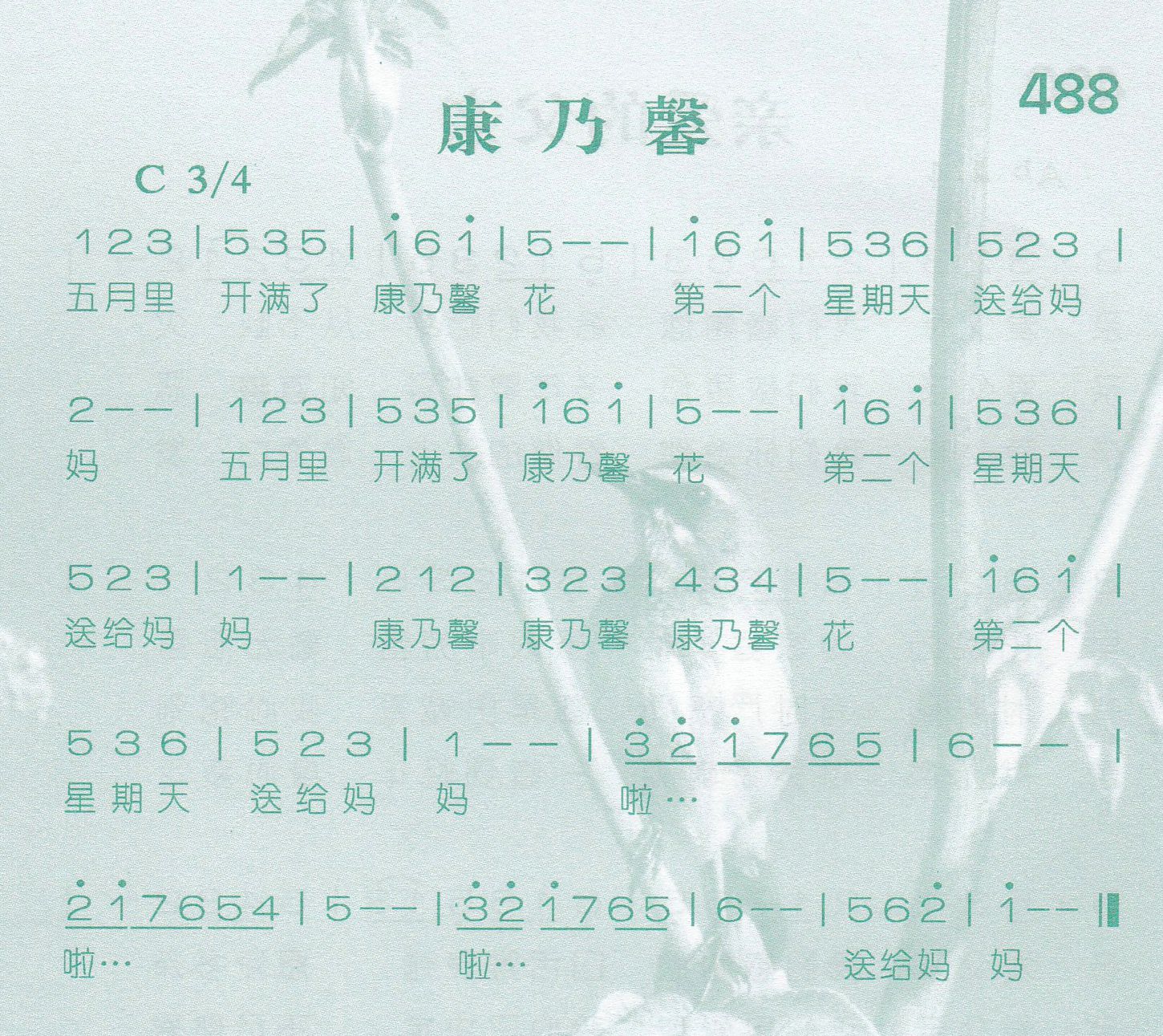 《第488首 -康乃馨  》