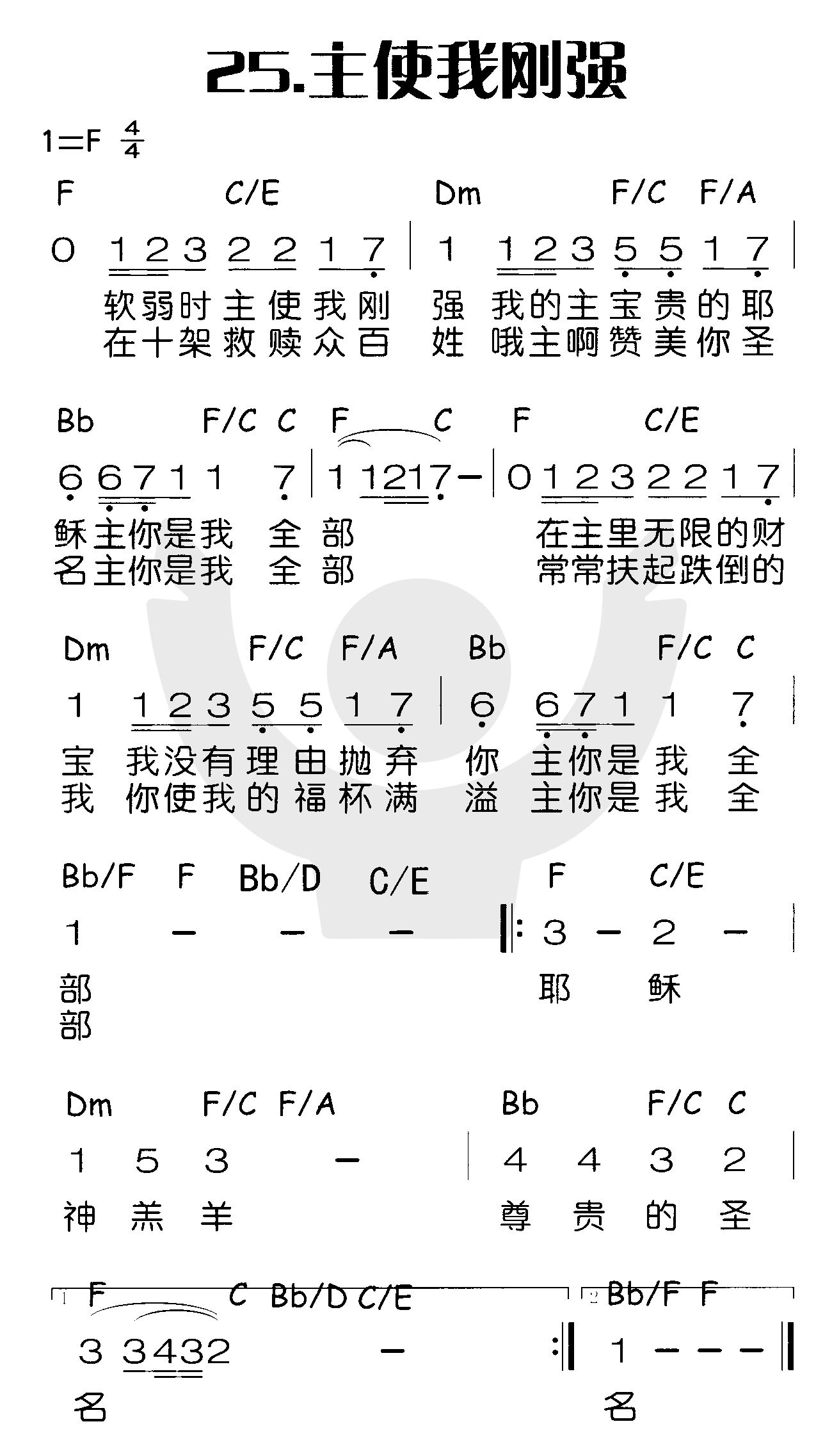 《主使我刚强》
