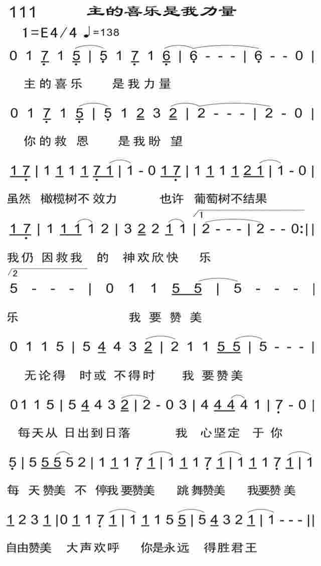 《主的喜乐是我力量》
