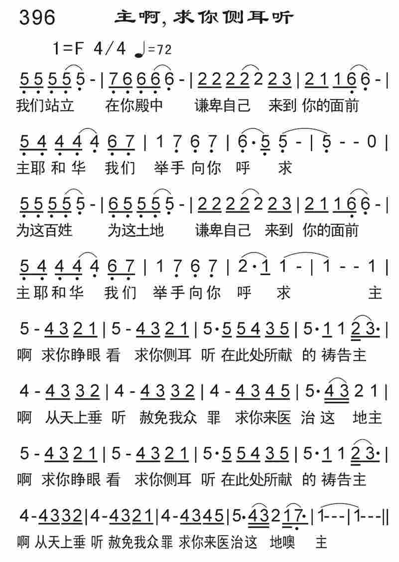 《主啊，求你侧耳听》