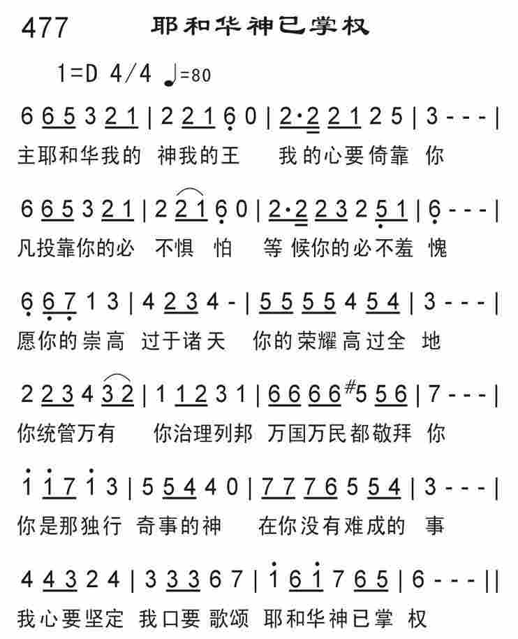 《耶和华神已掌权》