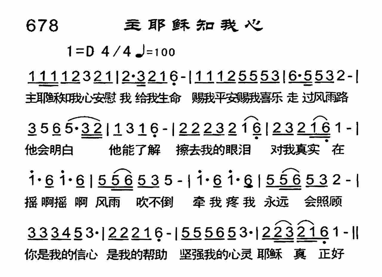 《主耶稣知我心》