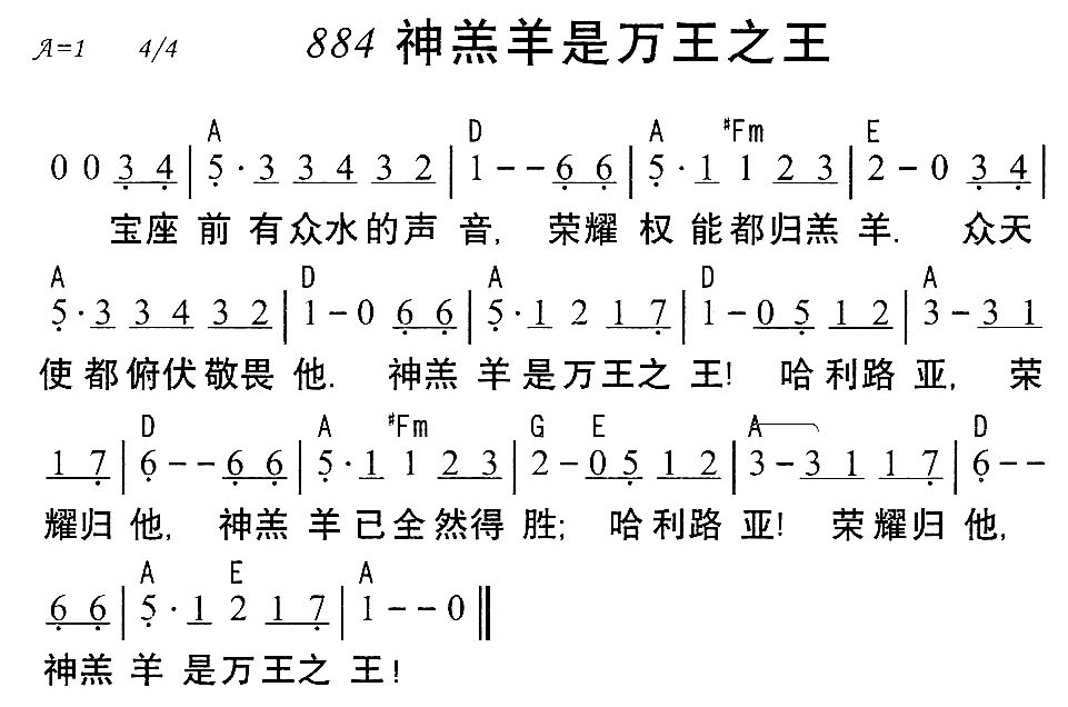 《884神羔羊是万王之王》