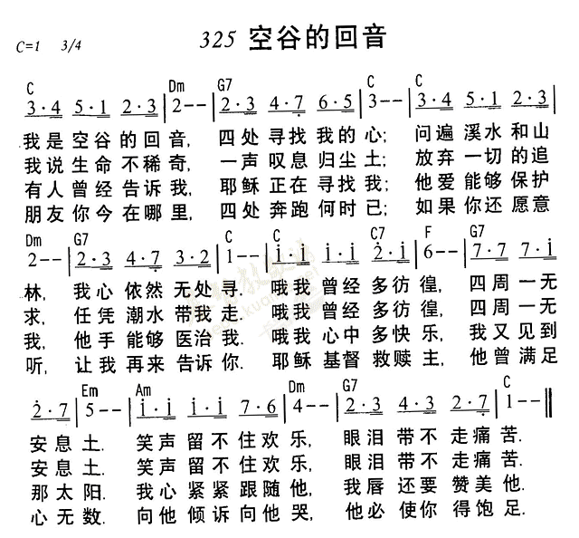 《第325首 - 空谷的回音》