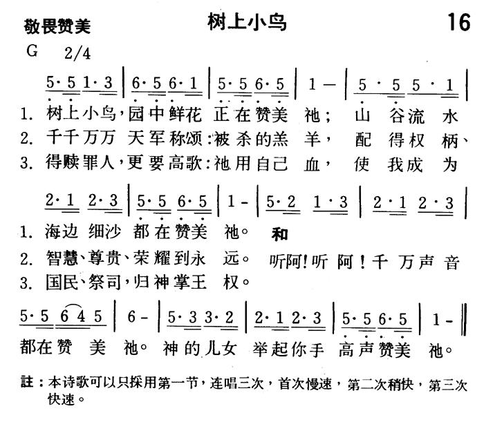 《第16首 - 树上小鸟》