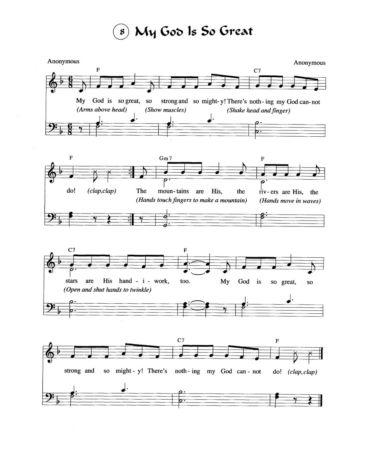 《My God Is So Great 和弦五线谱》