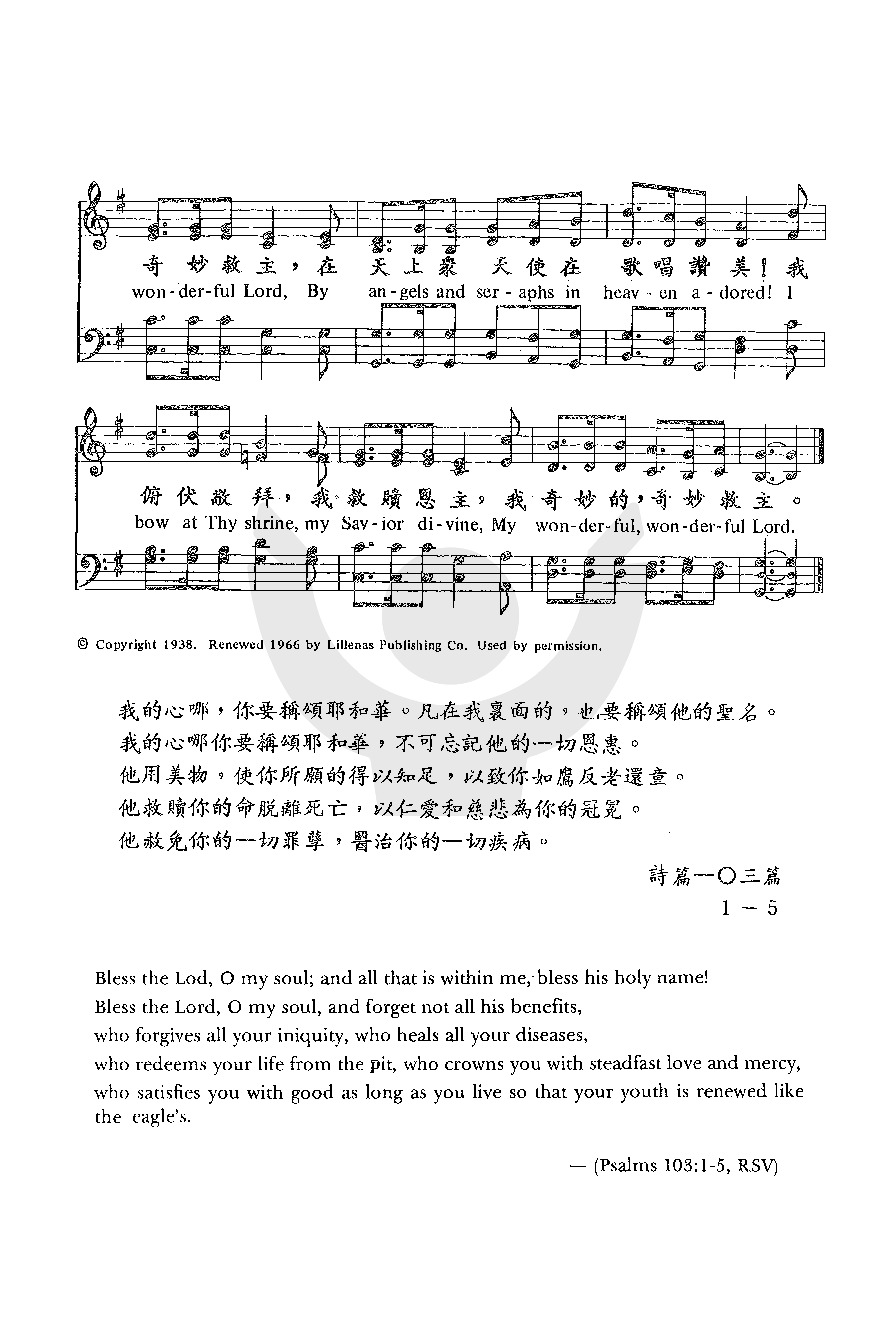 《第263首 - 我奇妙的救主》
