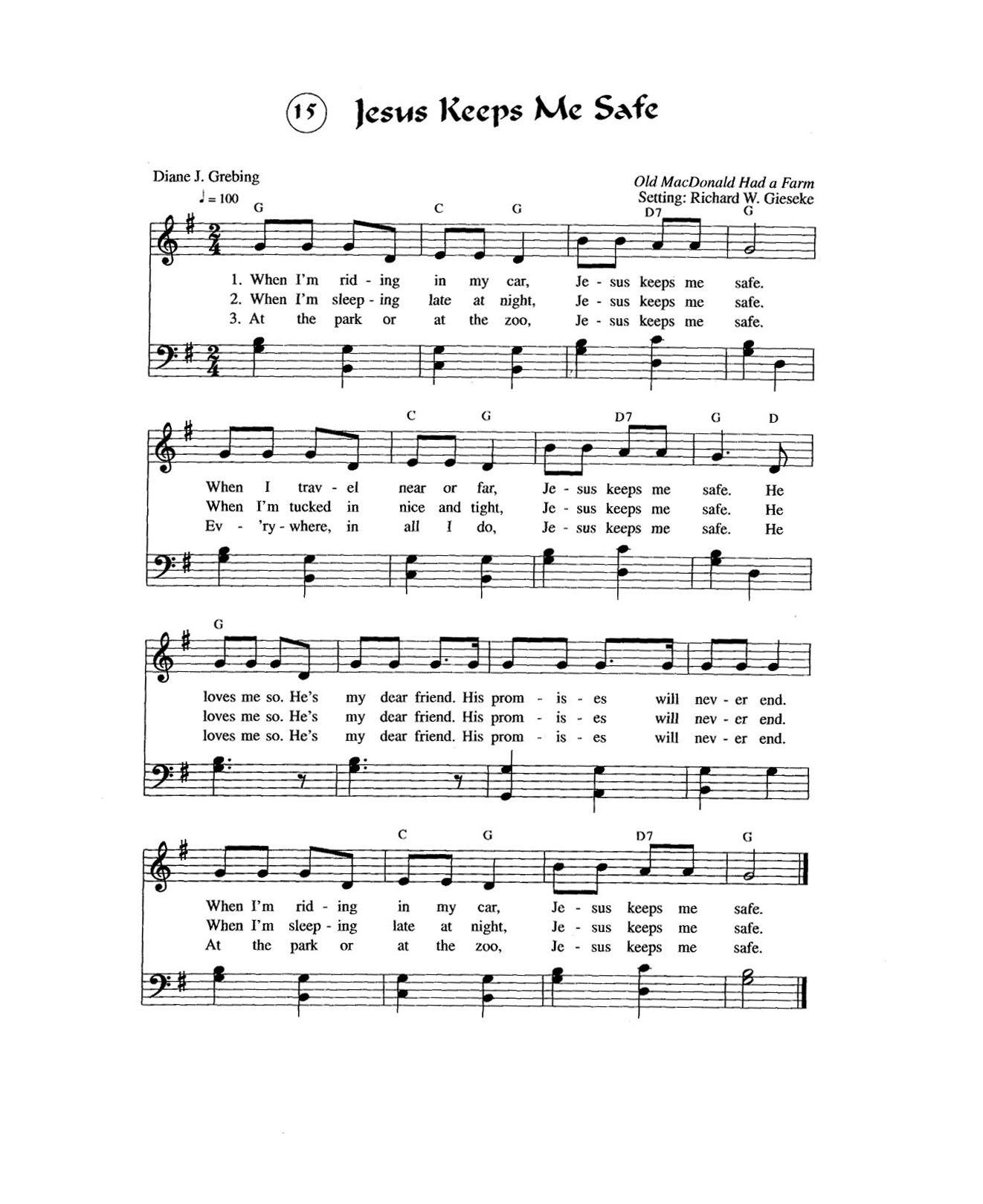 《Jesus Keeps Me Safe 和弦五线谱》