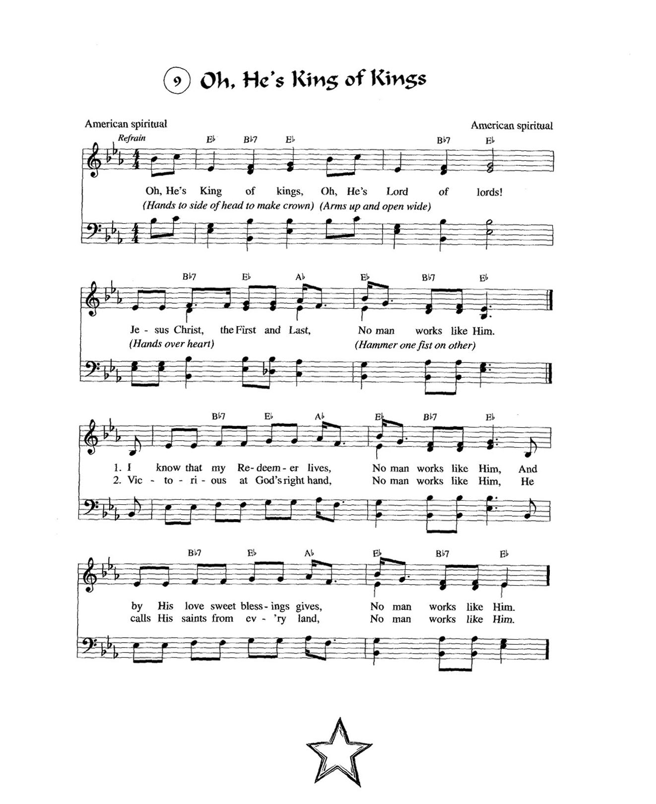 《Oh,He's king of Kings 和弦五线谱》