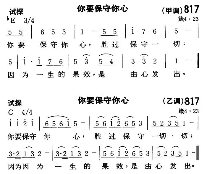 《第817首 - 你要保守你心》