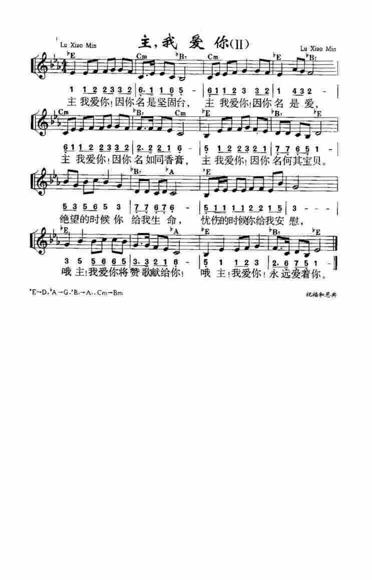 《第899首 - 主，我爱你（II）》