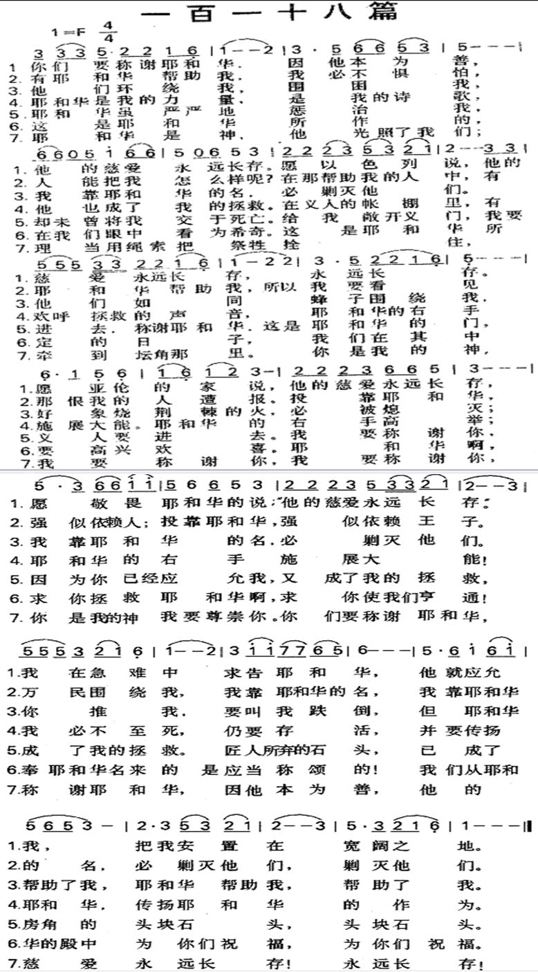 《第118首 - 一百一十八篇》