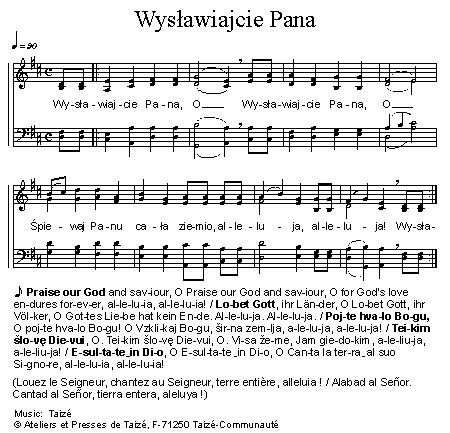 《Wysławiajcie Pana 官方五线谱》