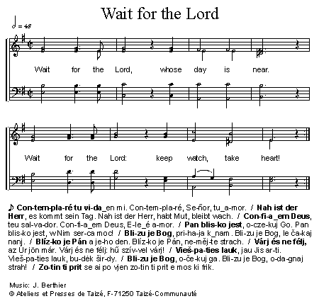 《Wait for the Lord 官方五线谱》