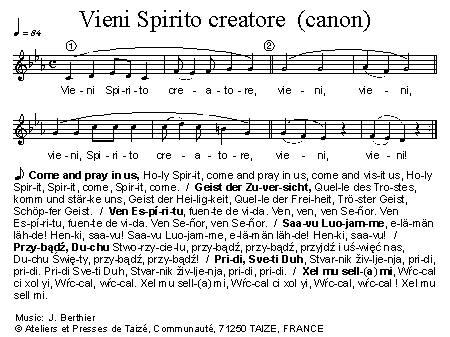 《Vieni Spirito creatore 官方五线谱》